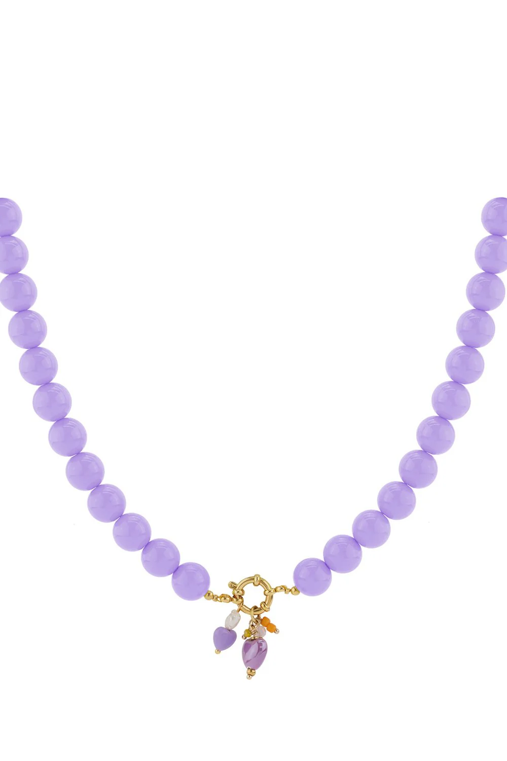 Beaded Necklace lila - Image 5