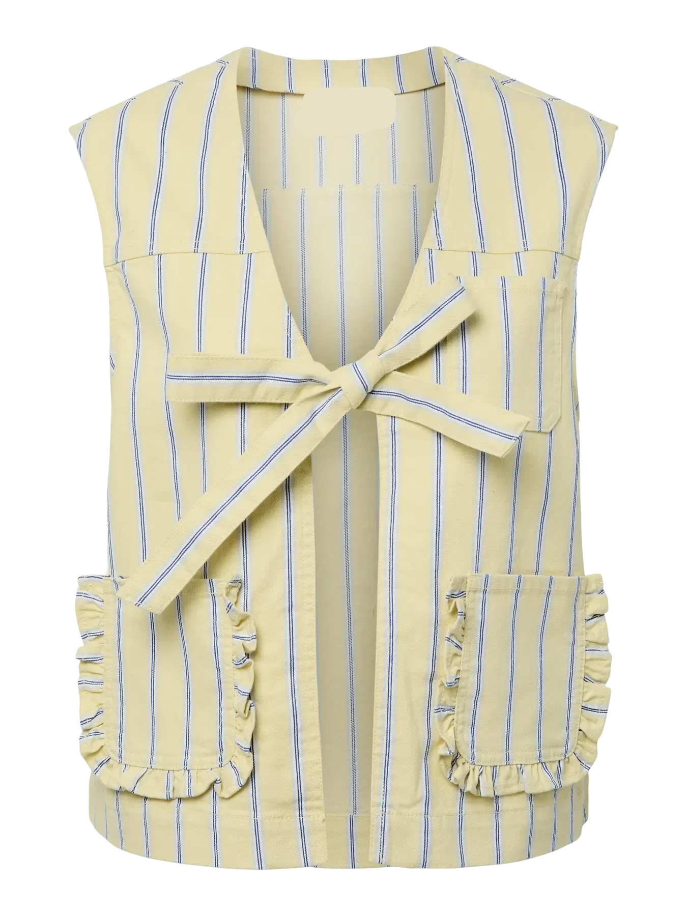 Billo denim tie vest french vanilla