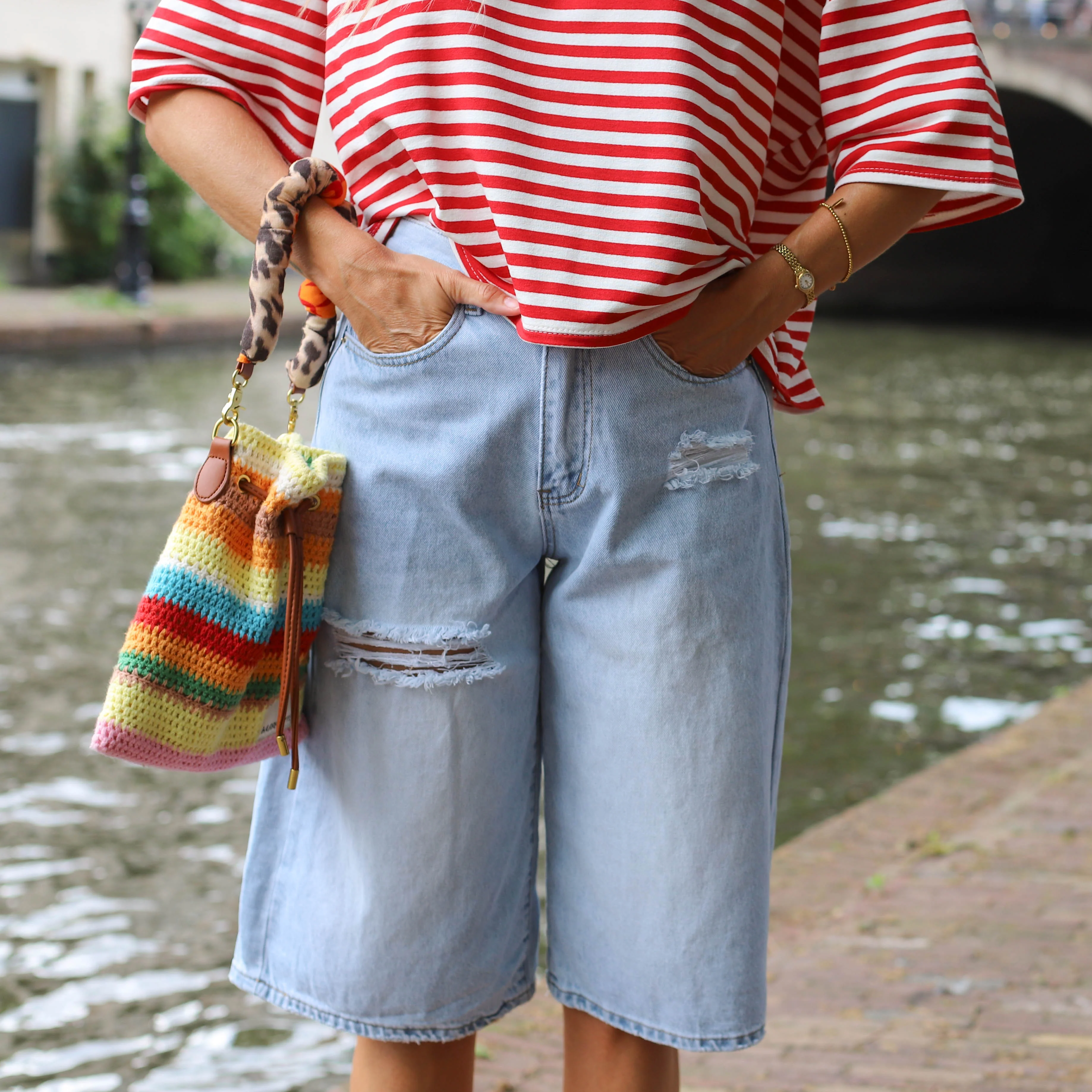 Denim short jort bermuda