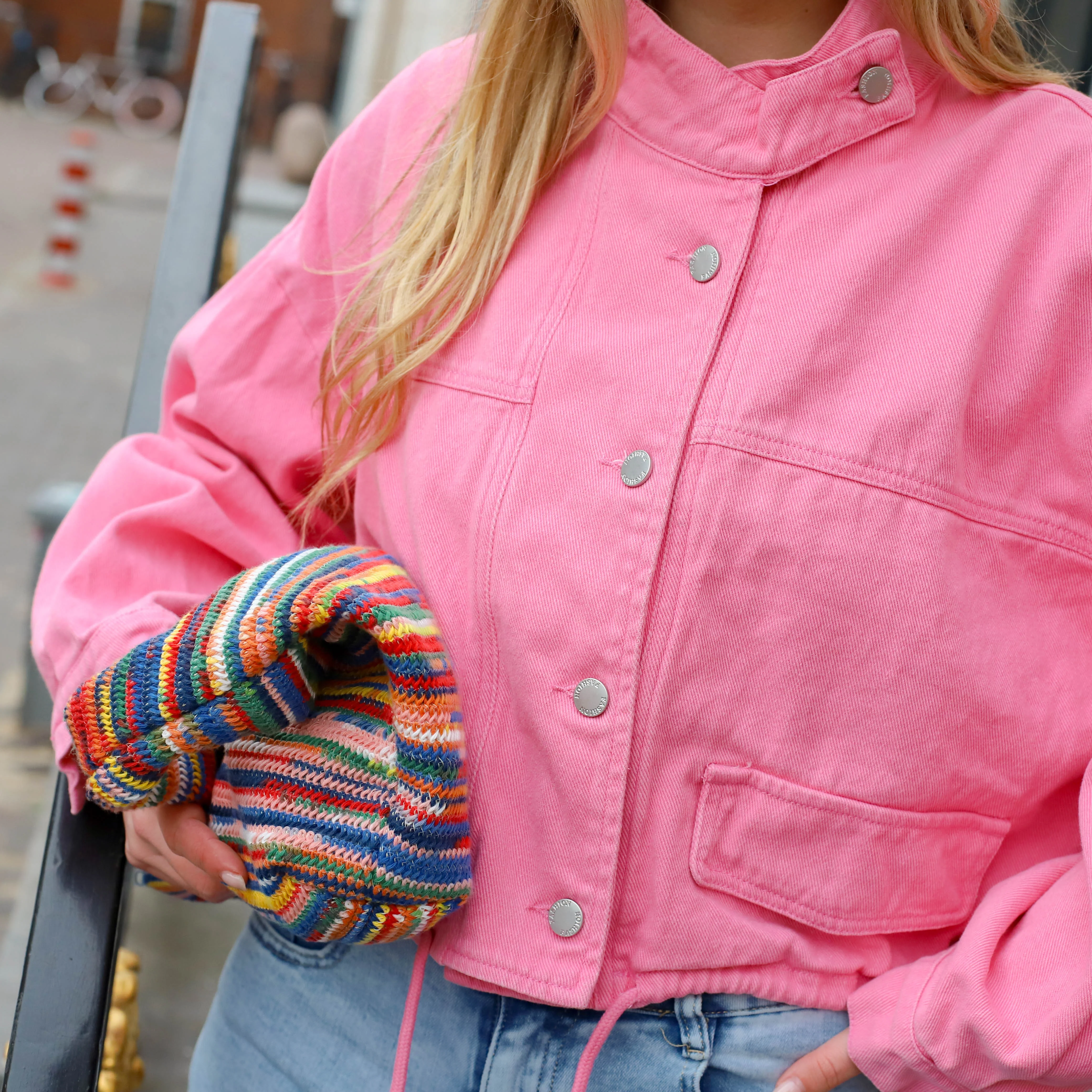 Denim jack roze - Image 2