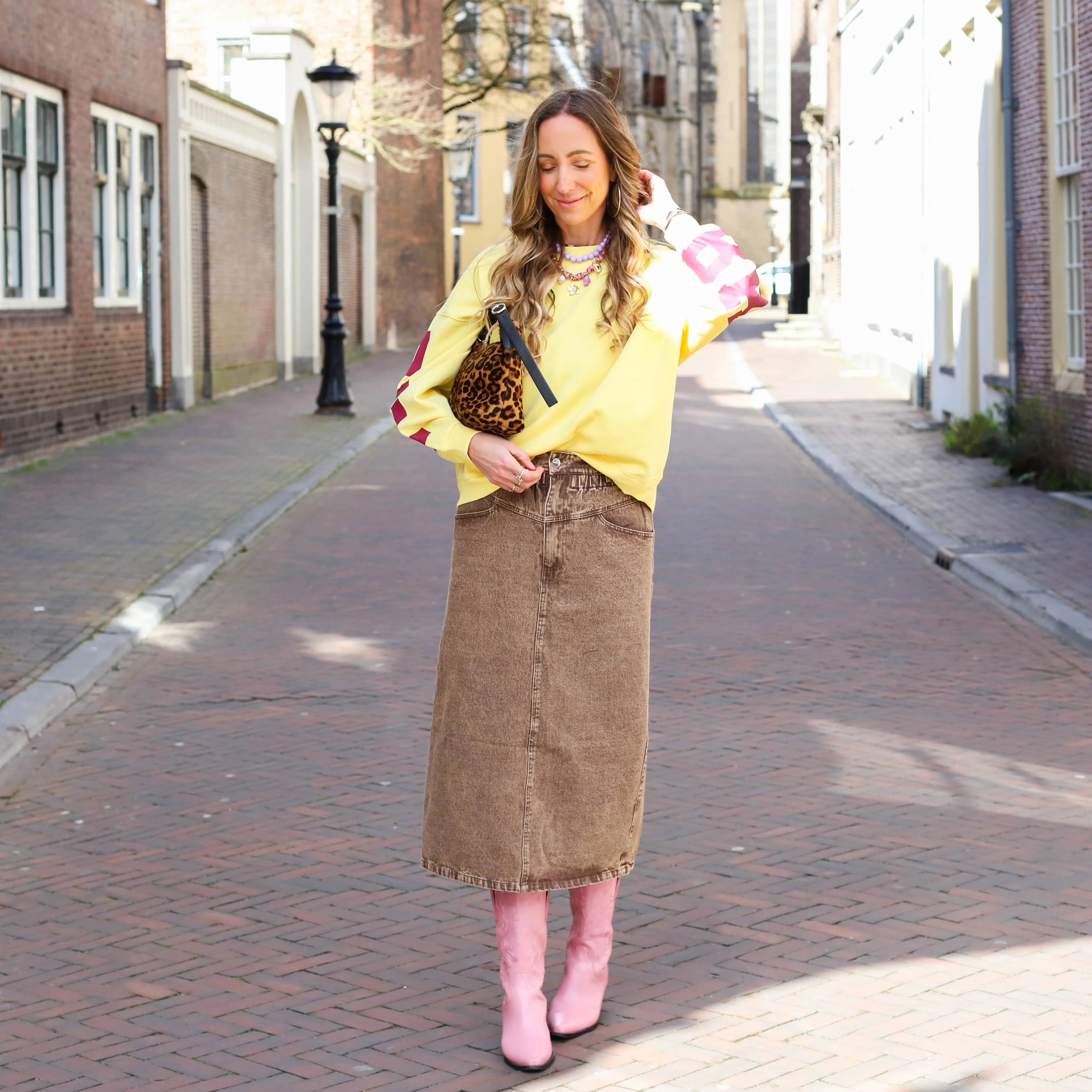 Denim rok bruin - Image 4