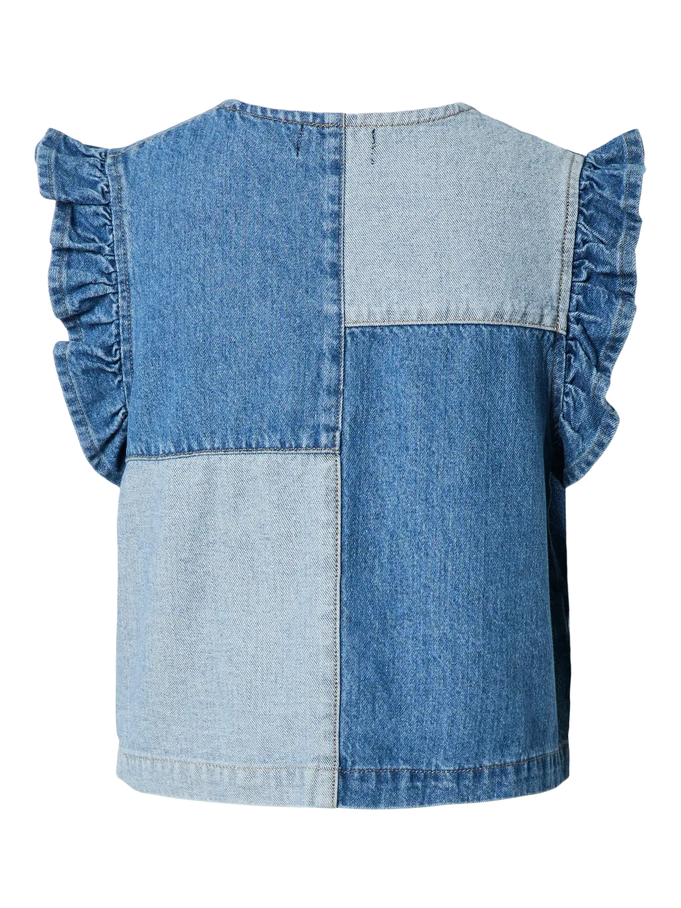 Fie patchwork denim gilet - Image 7