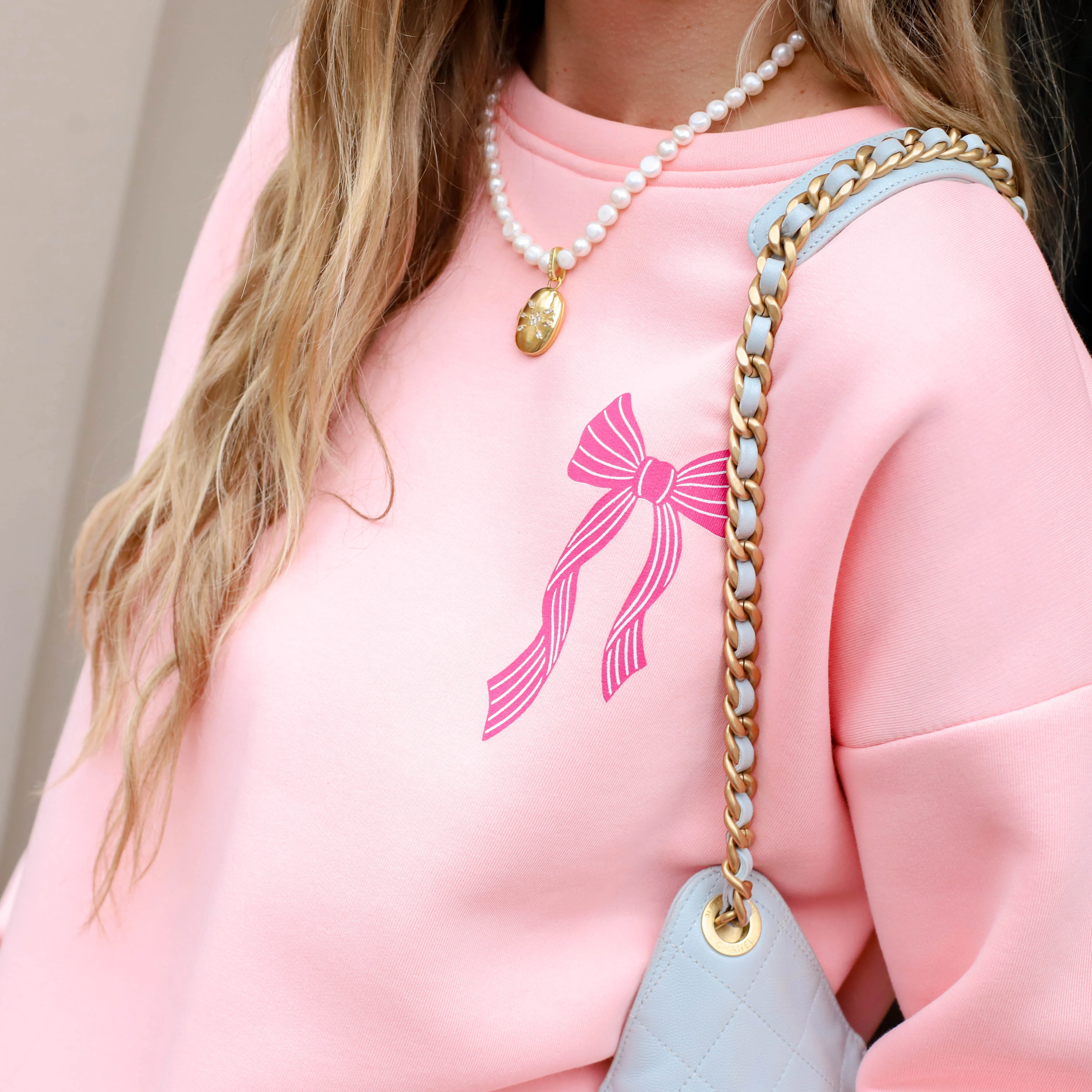 Fiocco strik sweater roze - Image 3