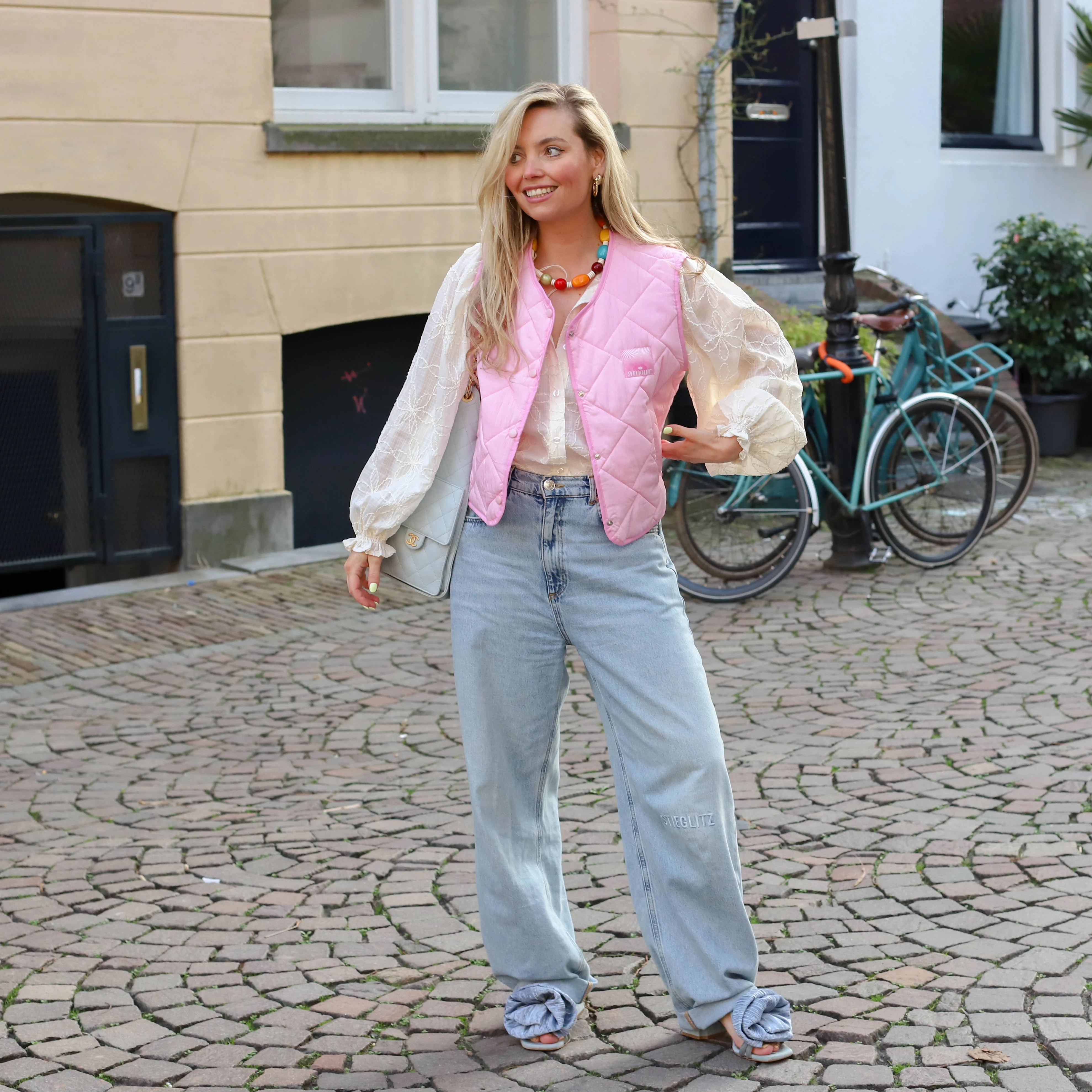 Gilet Amour roze - Image 8