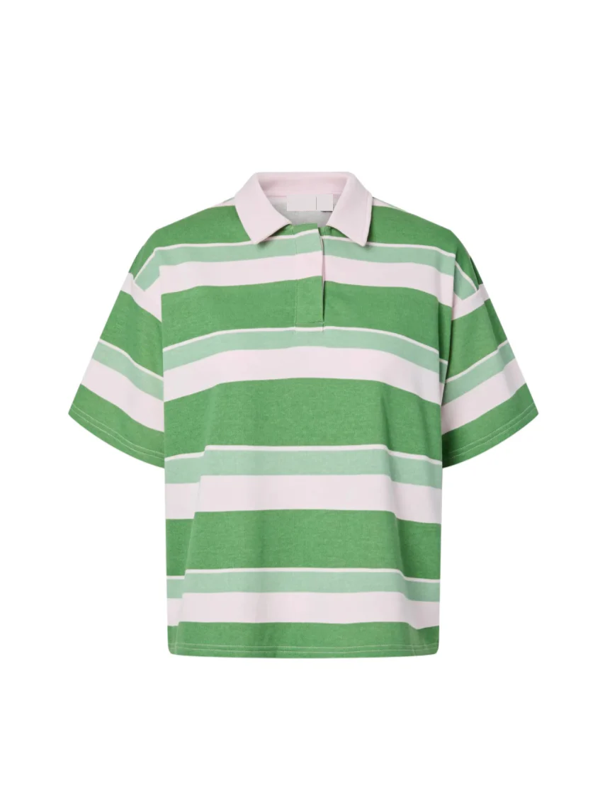 Gippy polo sweater top cradle pink green - Image 6