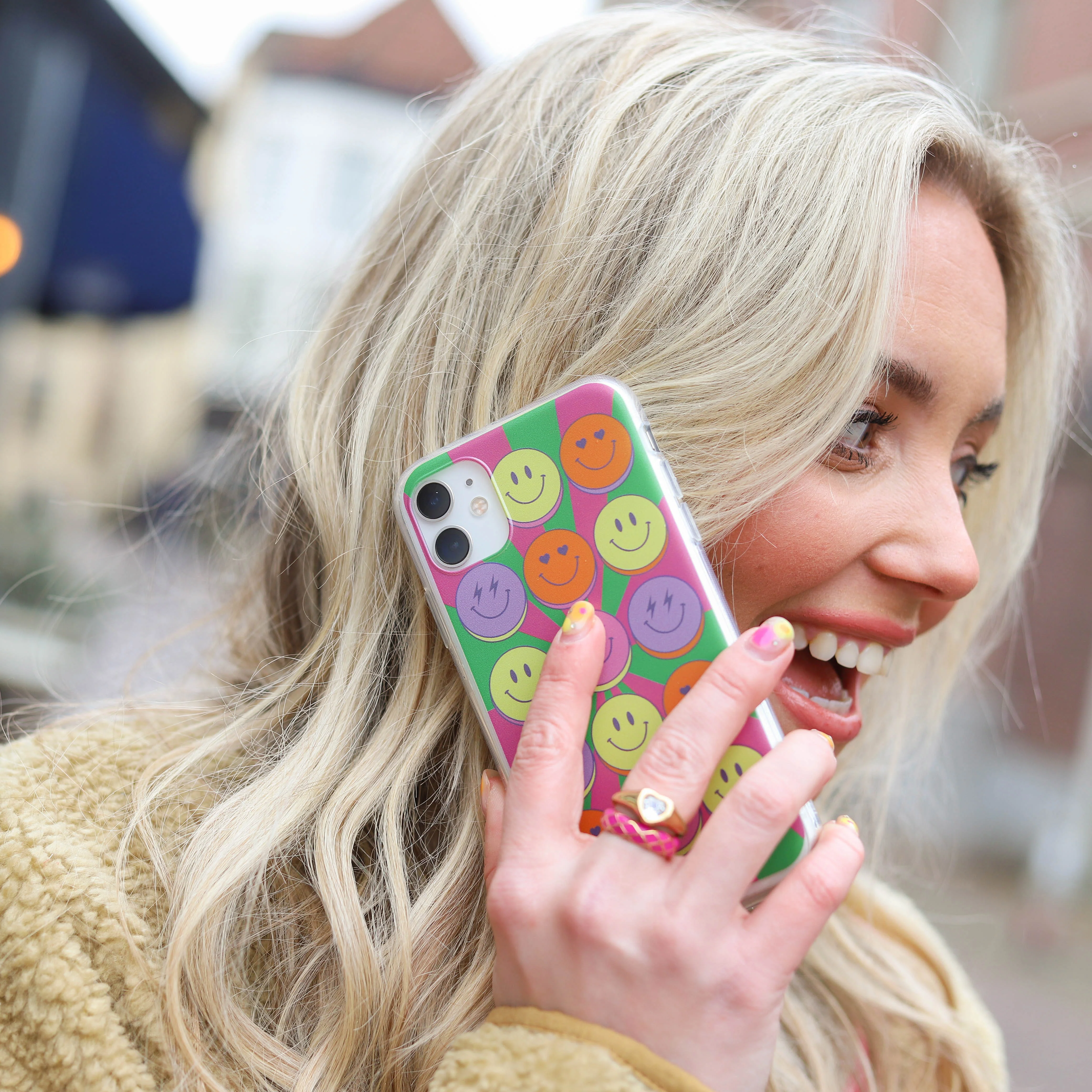 HVDH iPhone cover case roze groen - Image 4