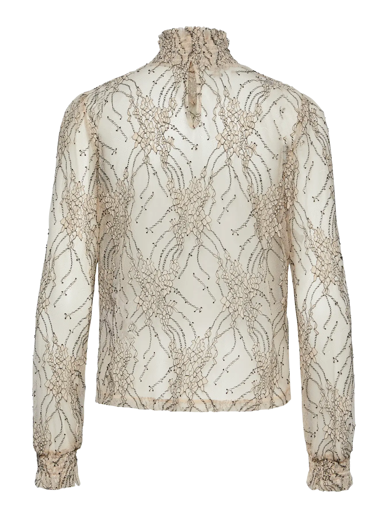 Kyle lace top blouse gilded beige glitter - Image 6