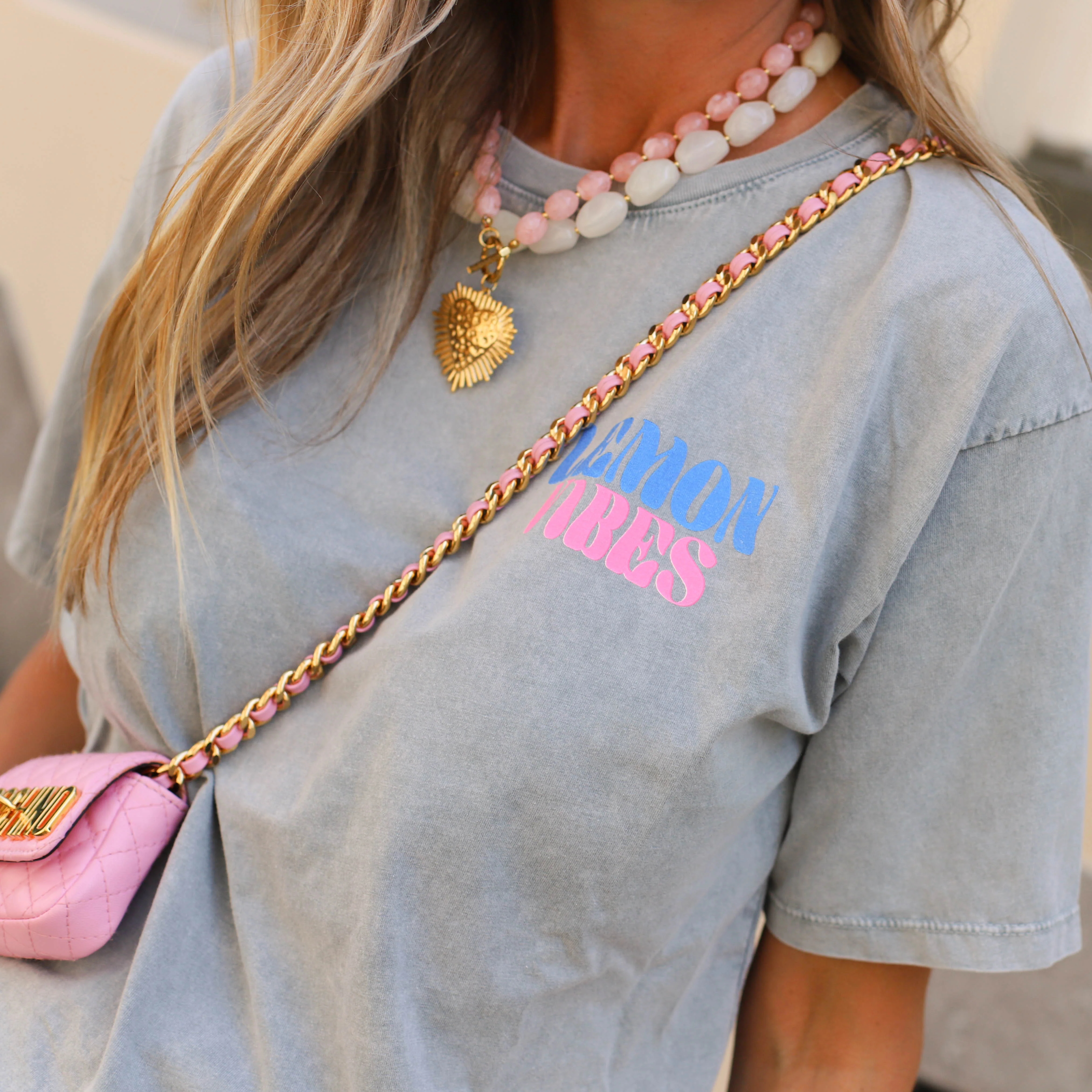 Lemon Vibes tee grijs - Image 2