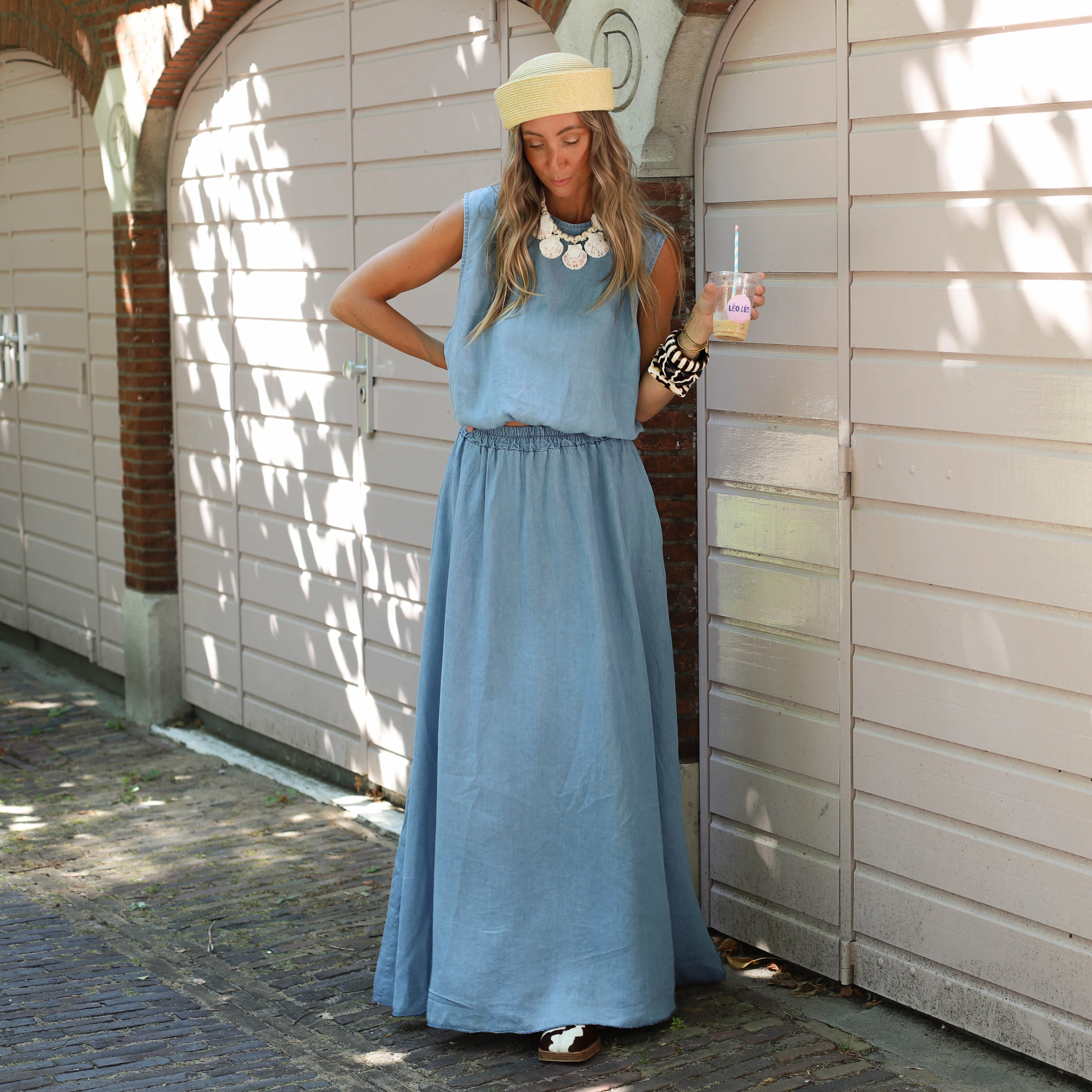 Maxi skirt denim long - Image 3