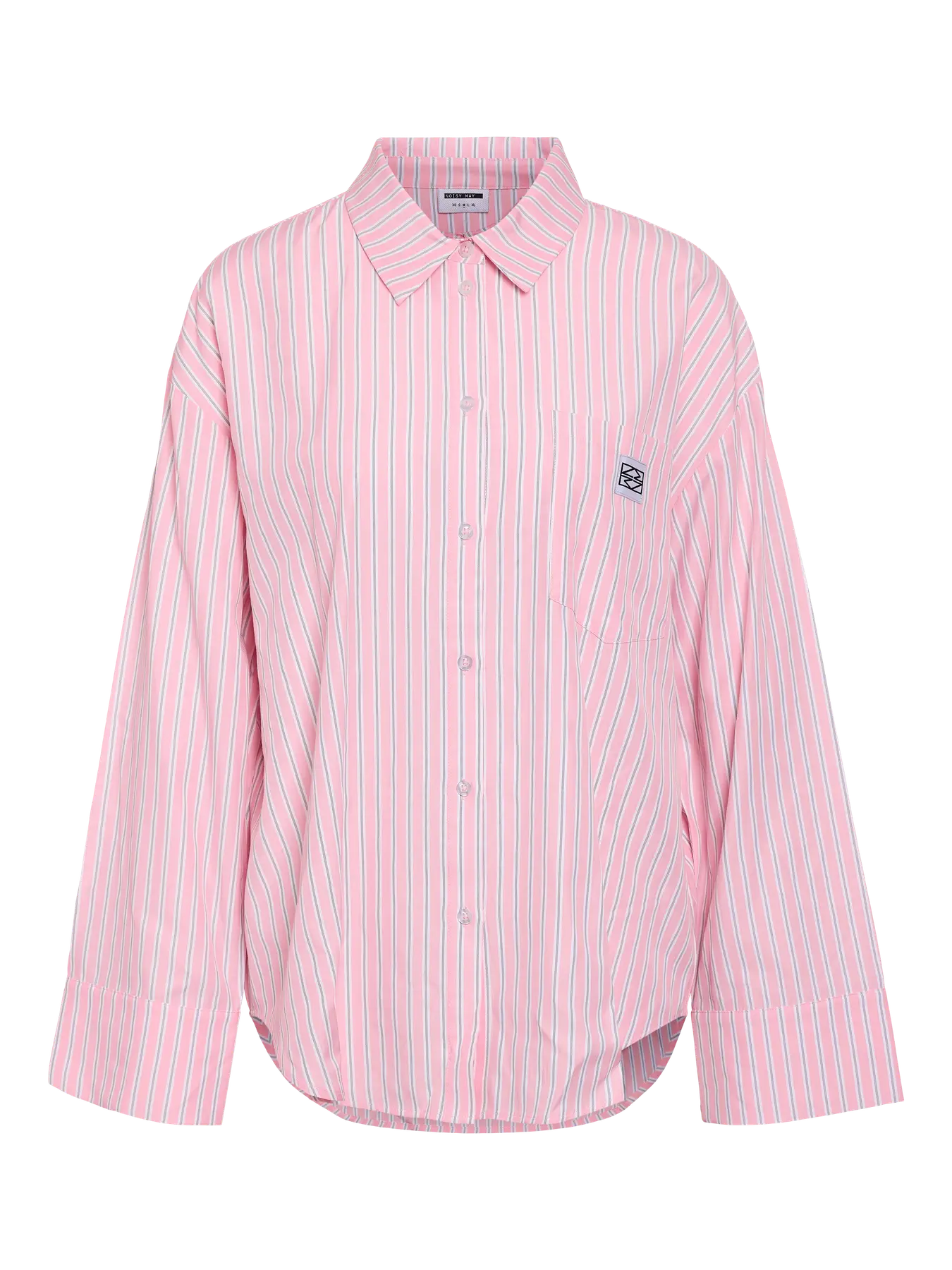 Noisy May Frida button blouse bonbon pink