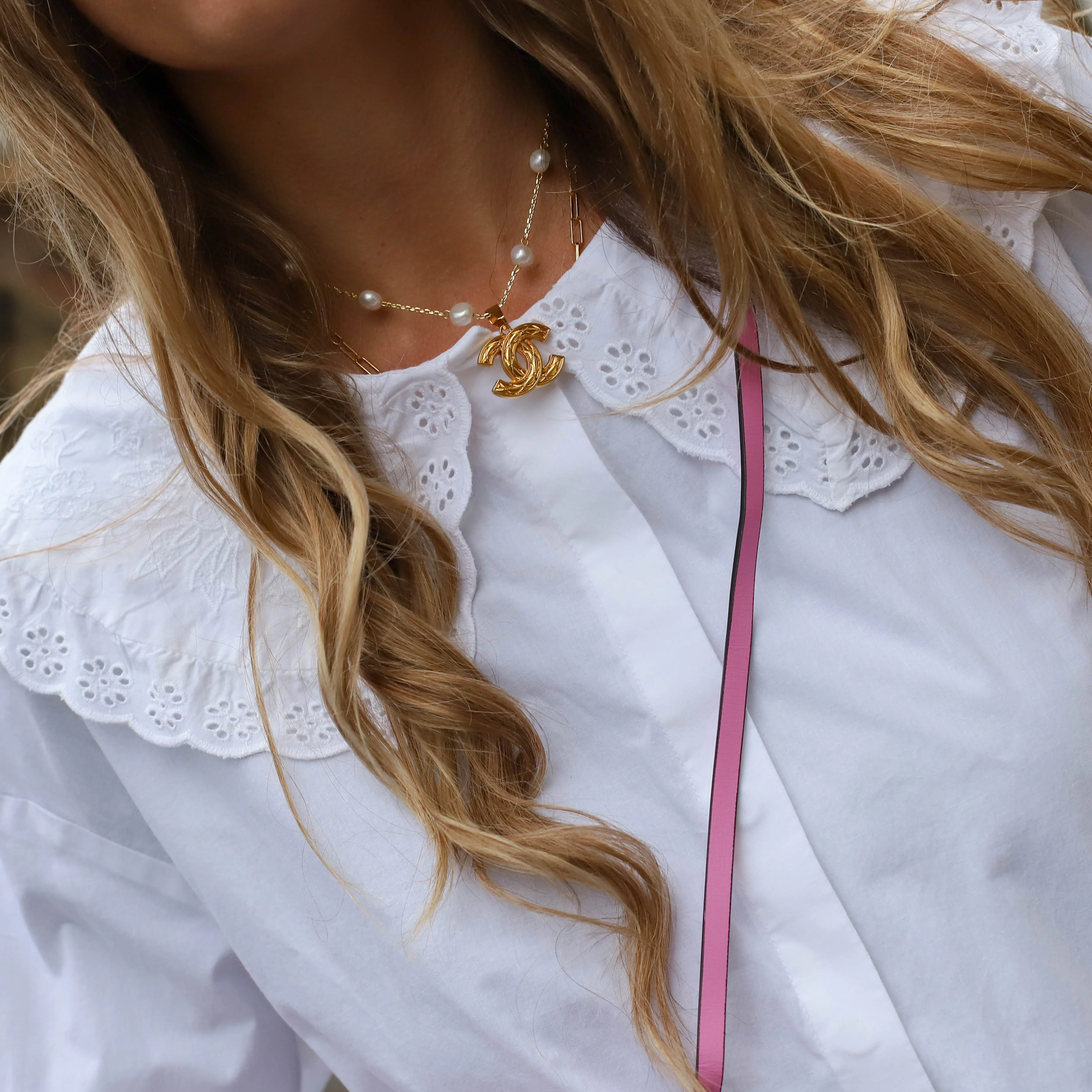 Noisy May Ibiza collar blouse bright white - Image 3