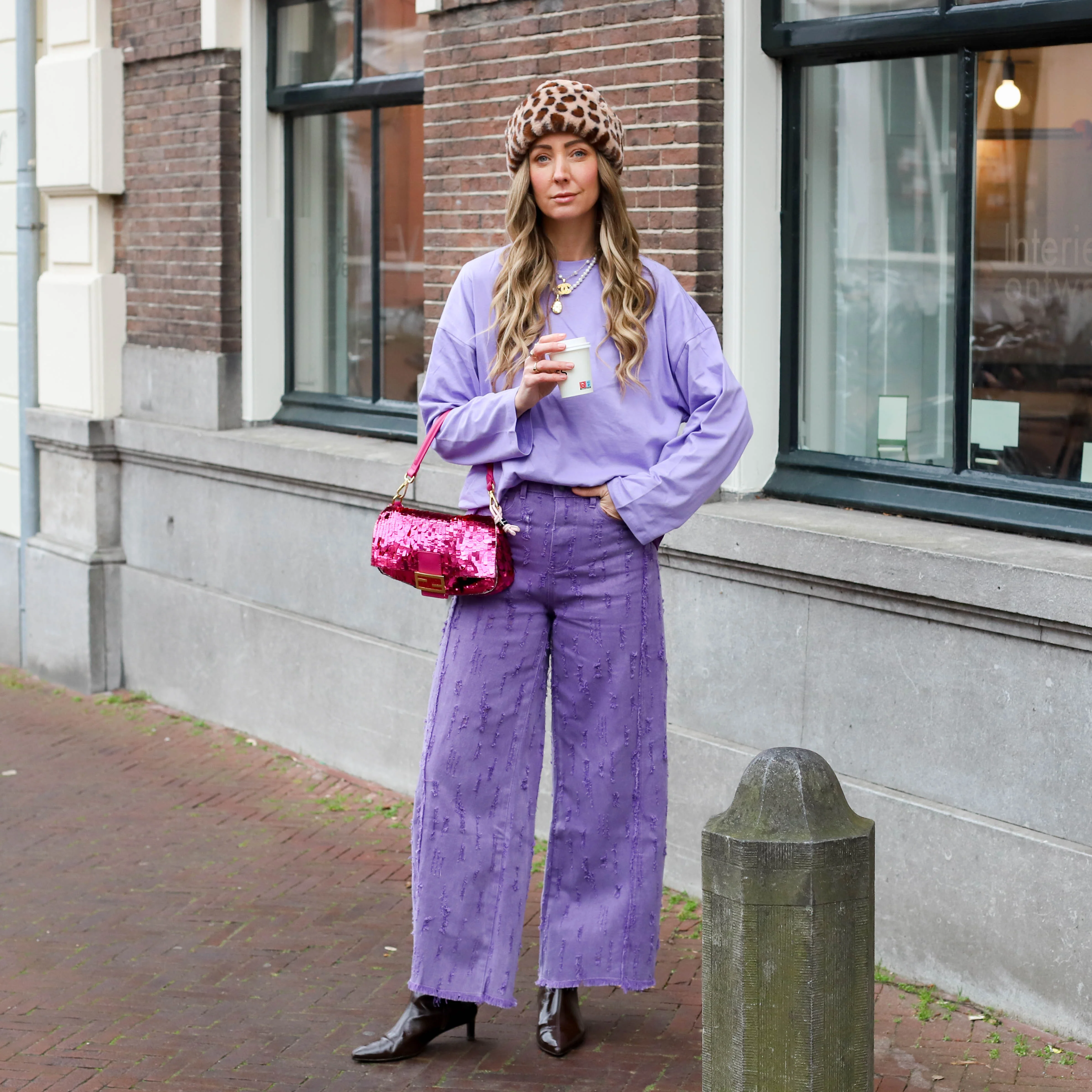 Refined Department damaged denim pants DAIN purple - Image 11