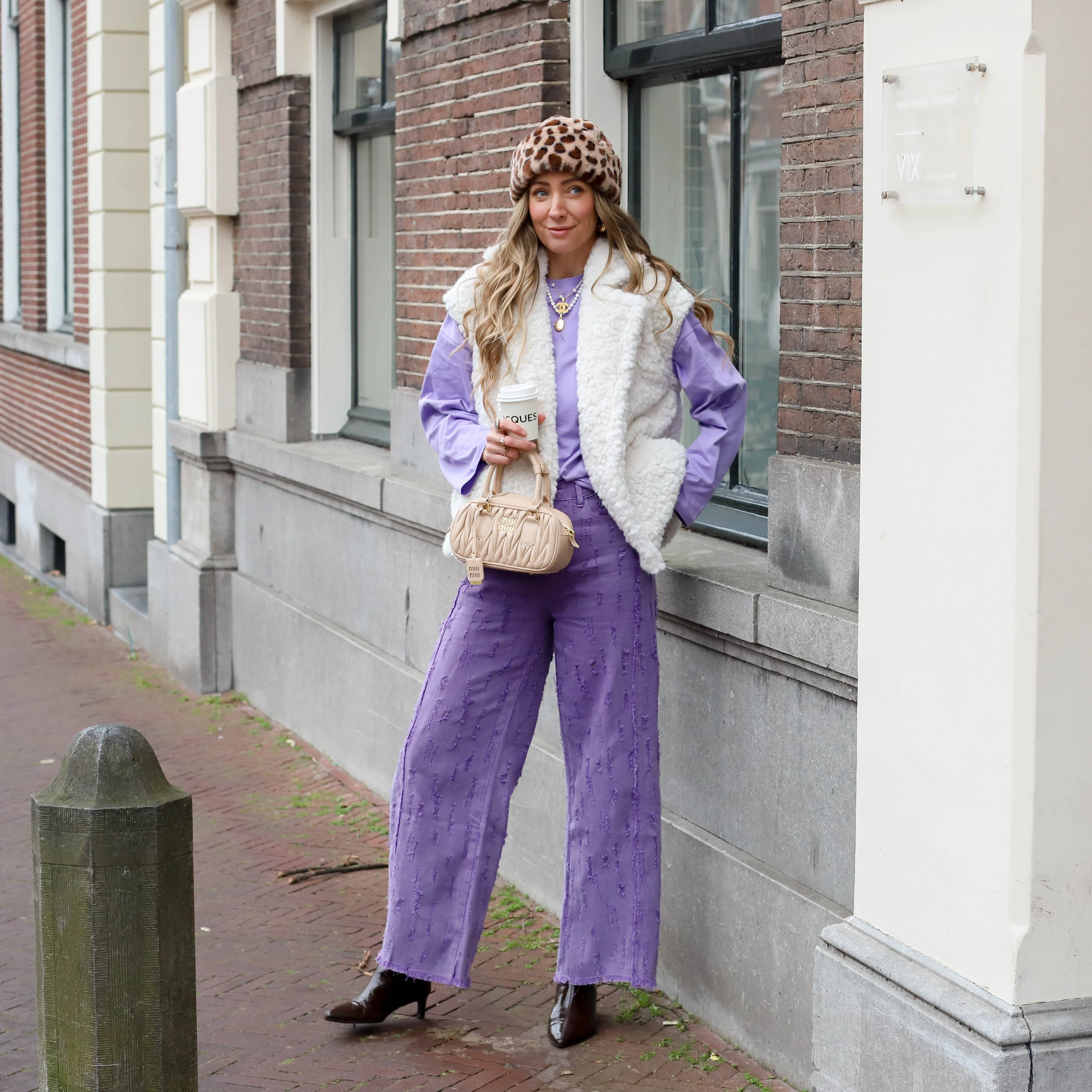 Refined Department damaged denim pants DAIN purple - Image 4