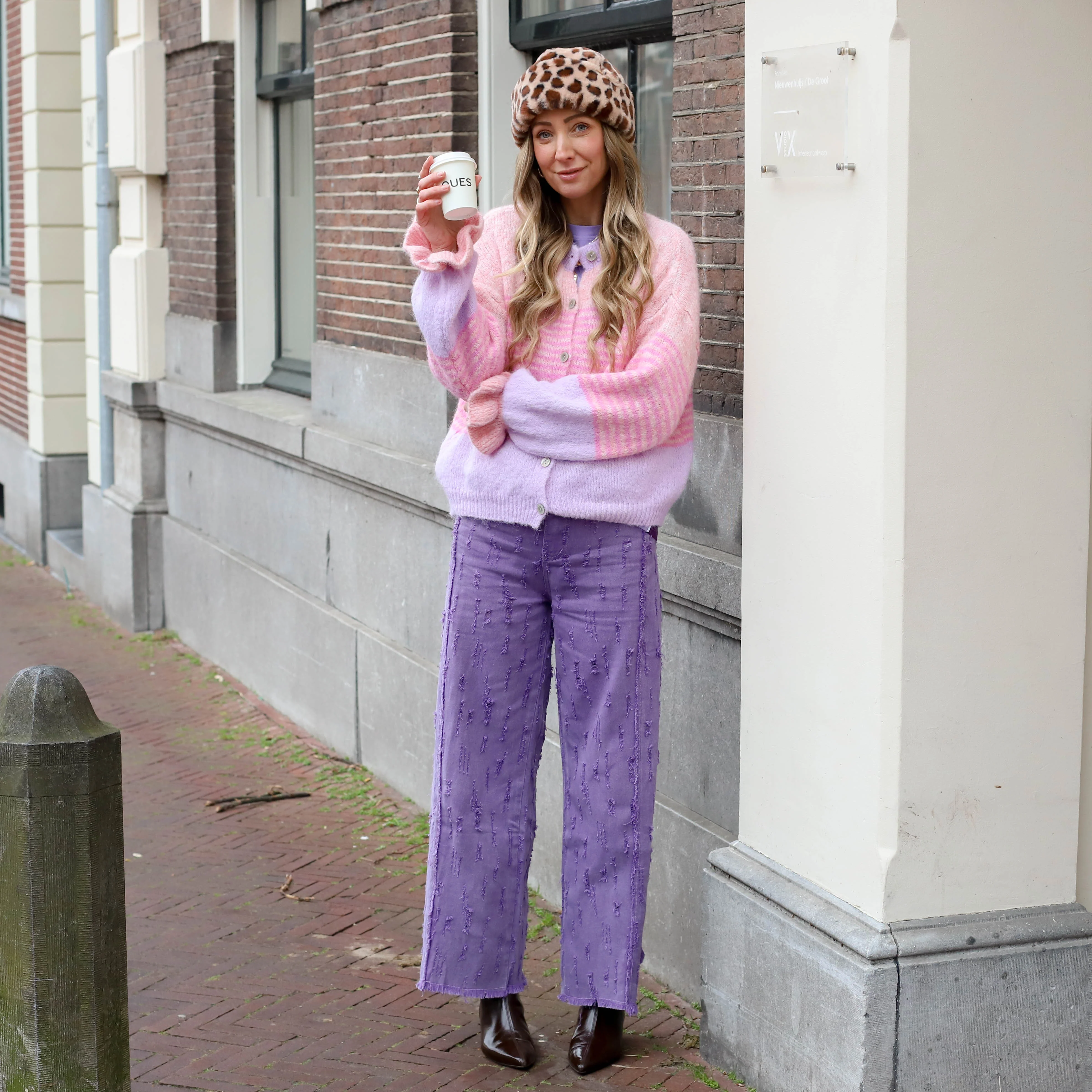 Refined Department damaged denim pants DAIN purple - Image 5