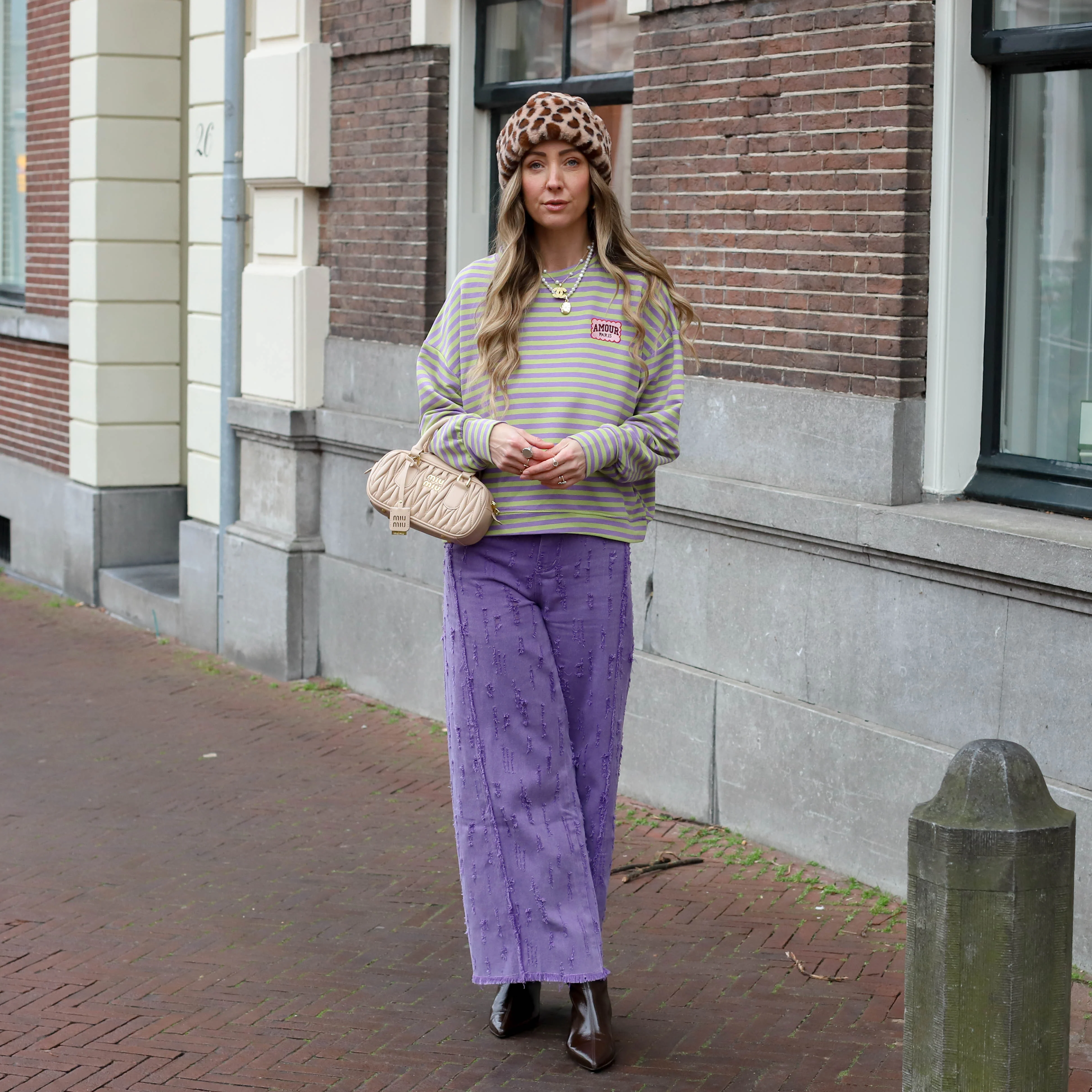 Refined Department damaged denim pants DAIN purple - Image 6