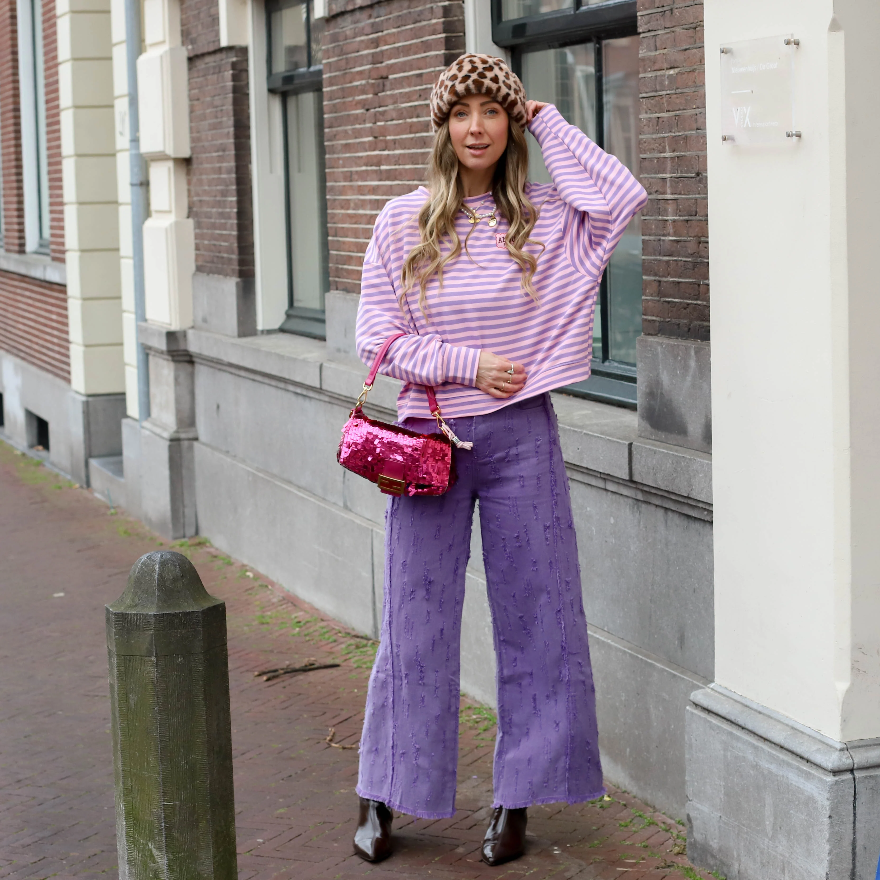 Refined Department damaged denim pants DAIN purple - Image 7