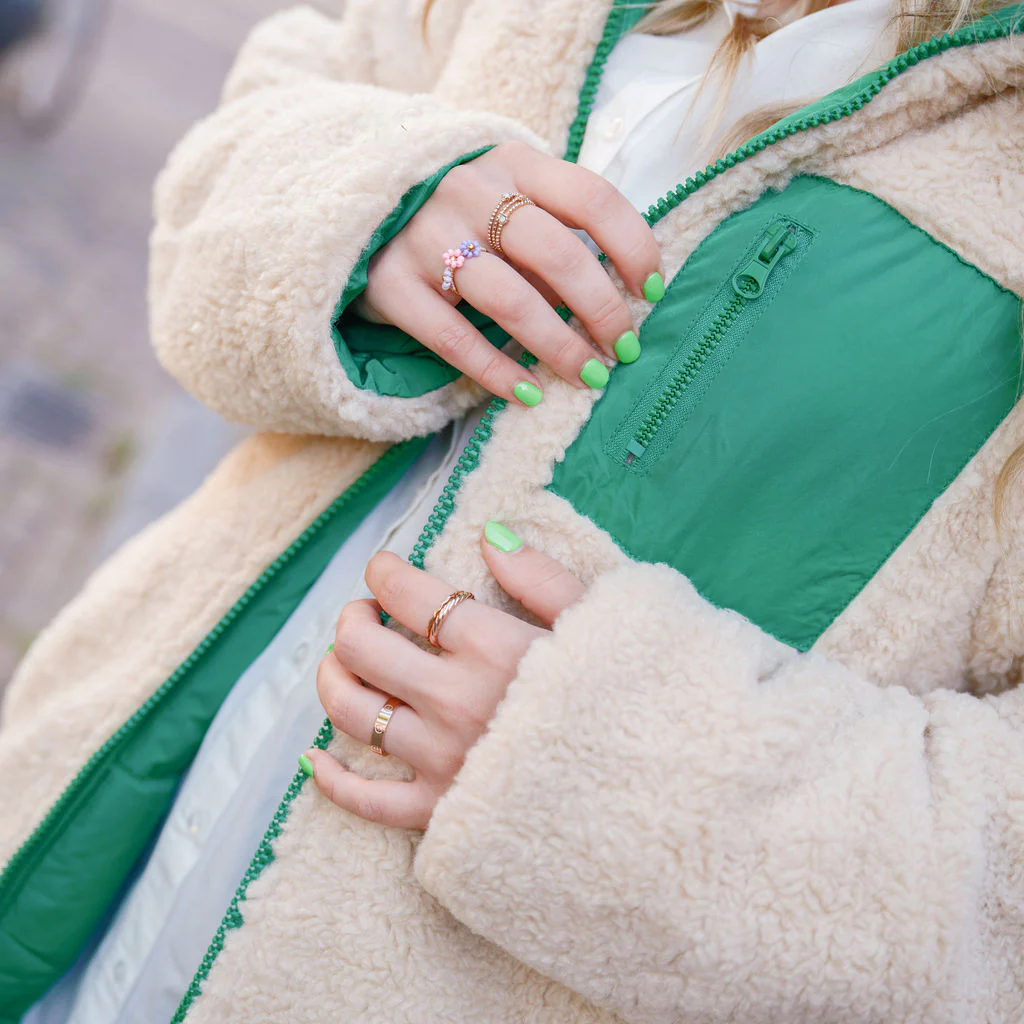 Reversible teddy jas groen - Image 8