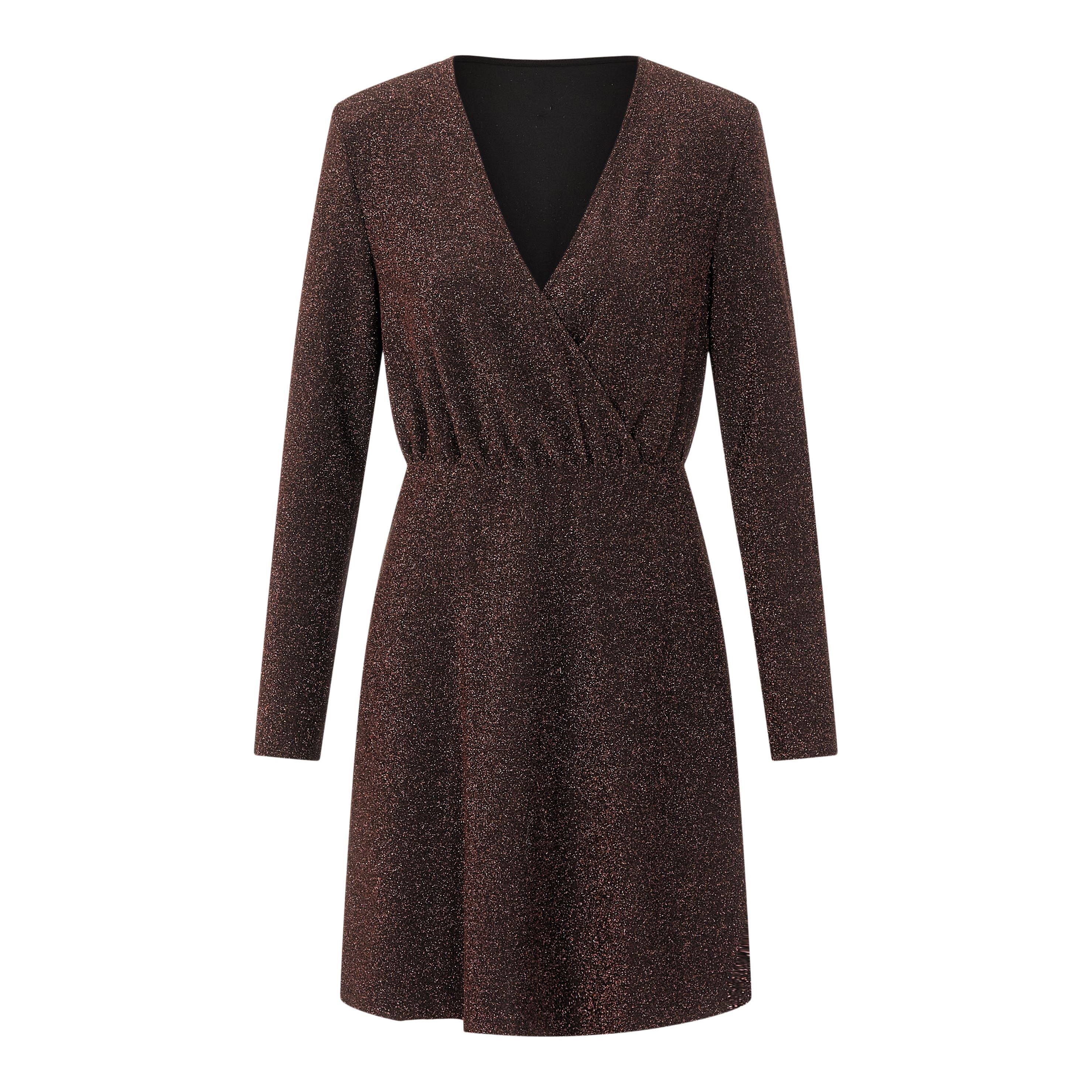 Rina lurex dress brown