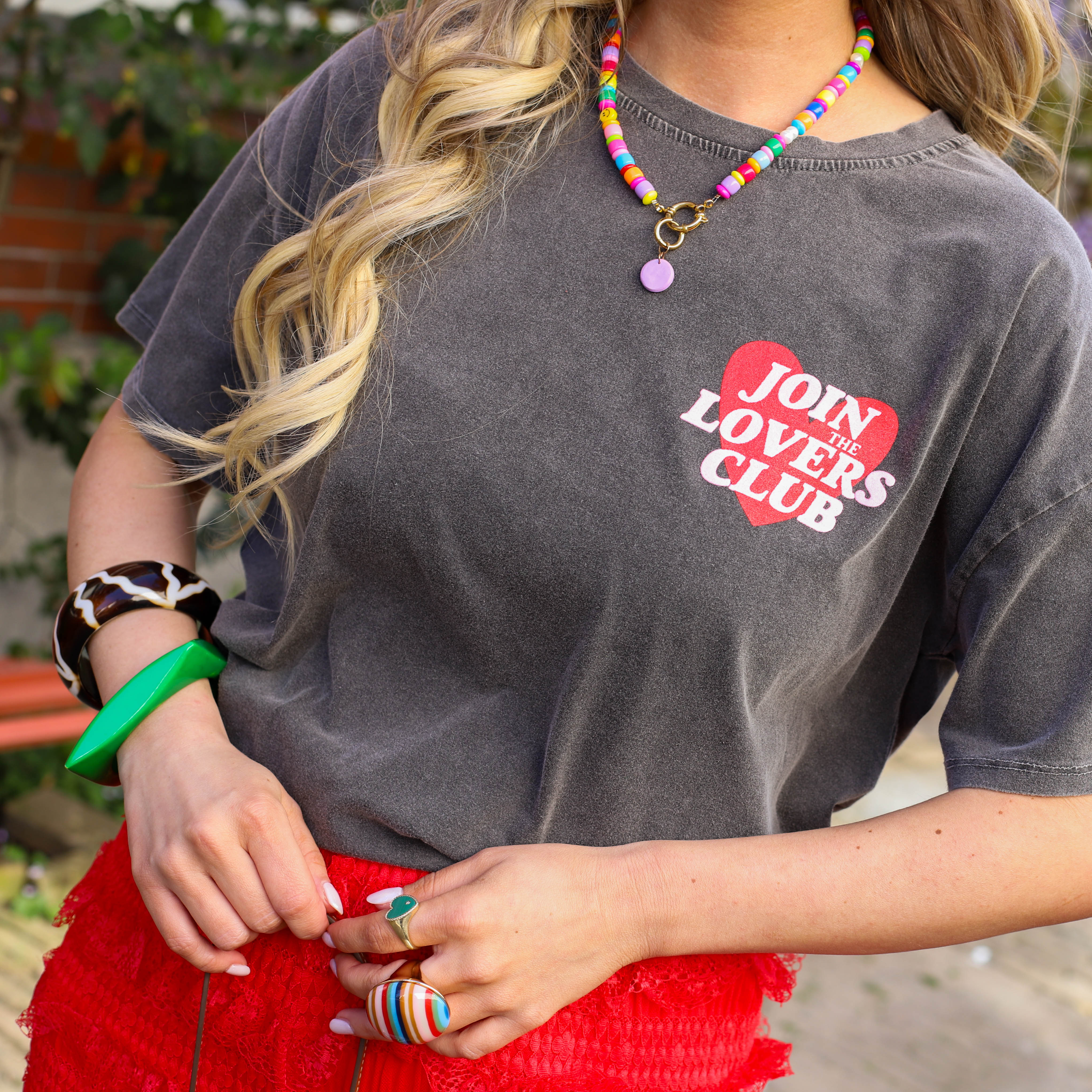 Shirt Join Lovers Club hart grijs - Image 4