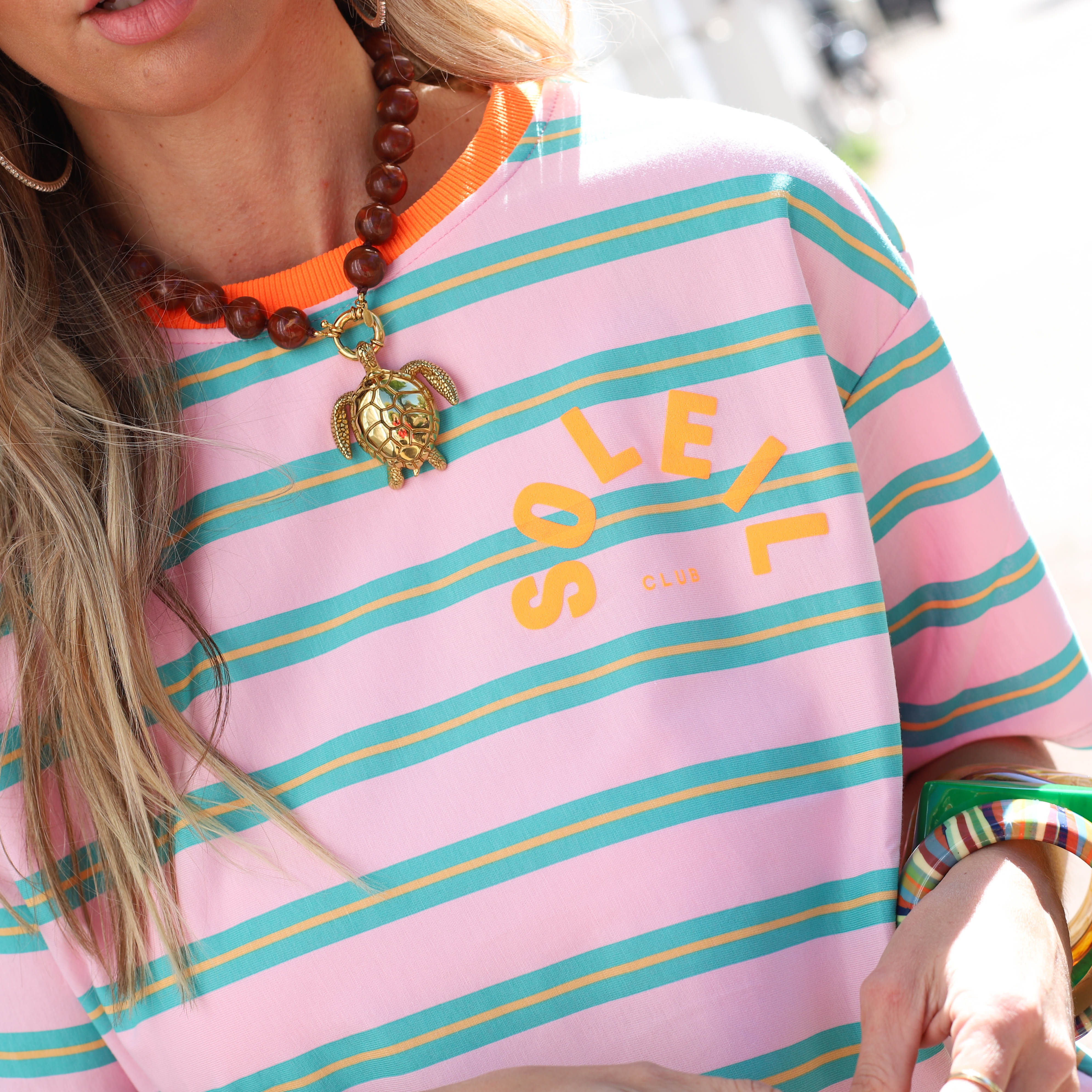Soleil shirt roze groen - Image 4