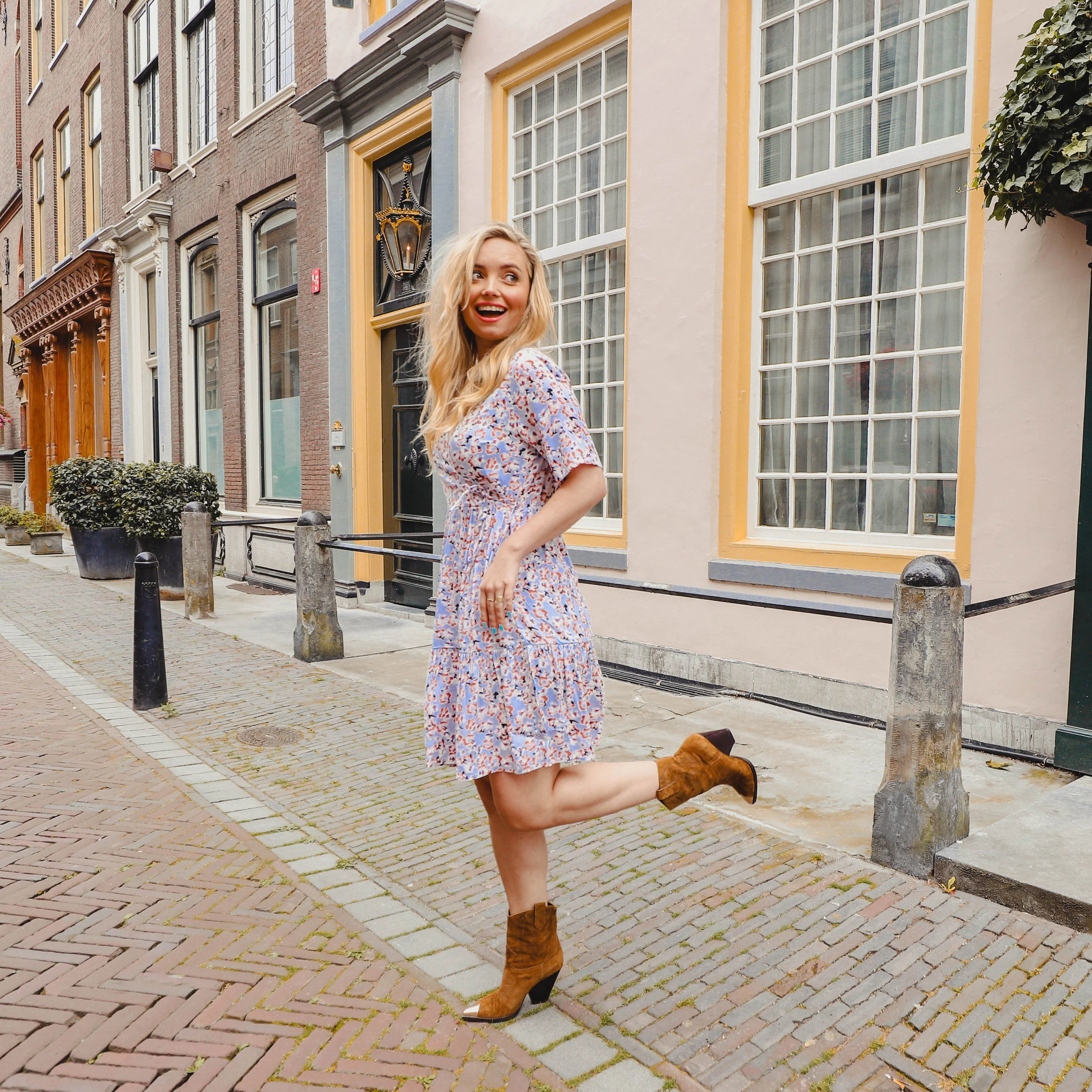 Sunny wrap dress blauw - Image 4