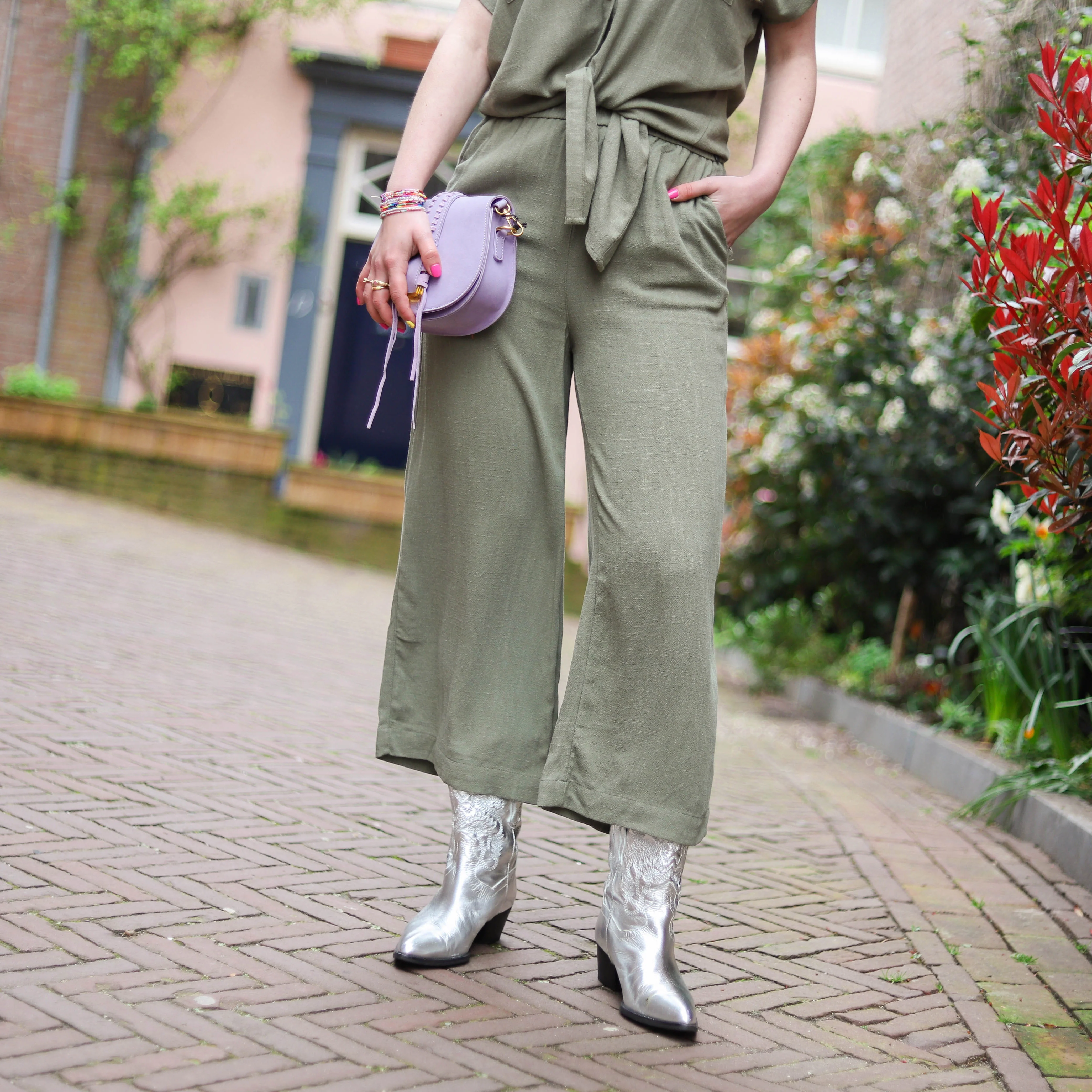 Vinsty culotte pants green - Image 2