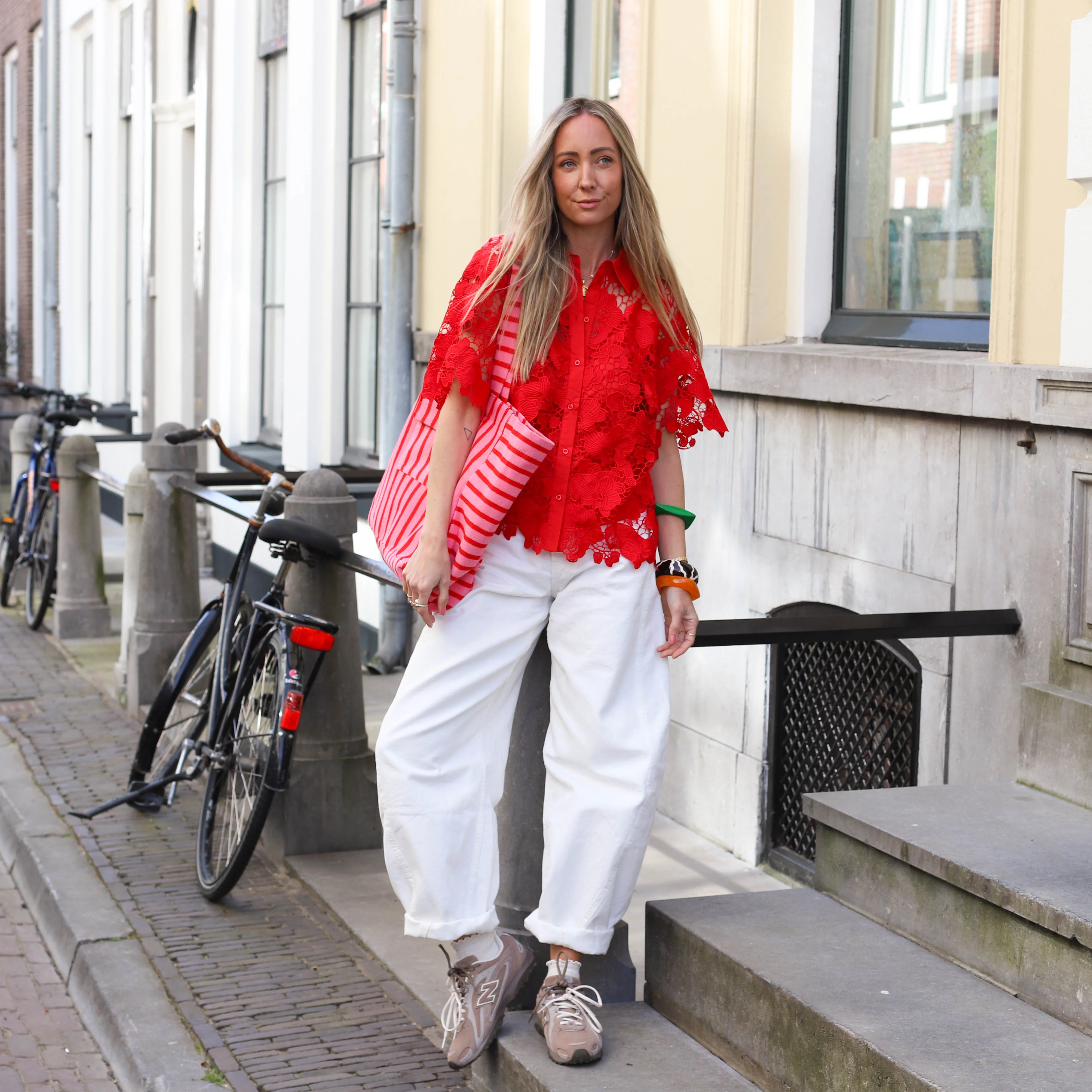 YAS Gala blouse poinsettia rood - Image 5